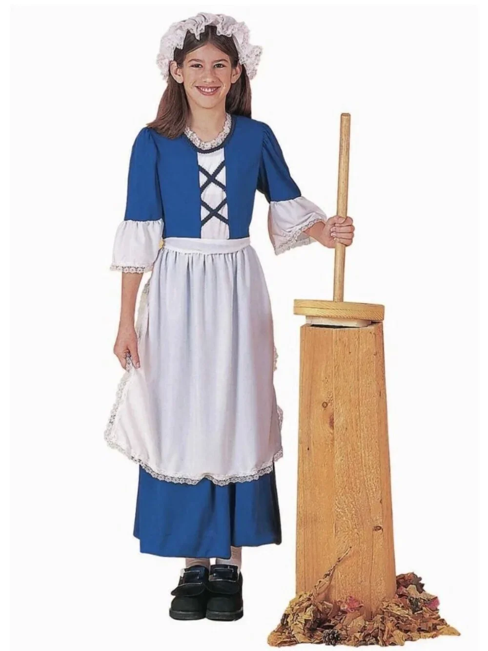 Colonial Girl Costume Large 12-14 Historical Pioneer Victorian Pilgrim Halloween